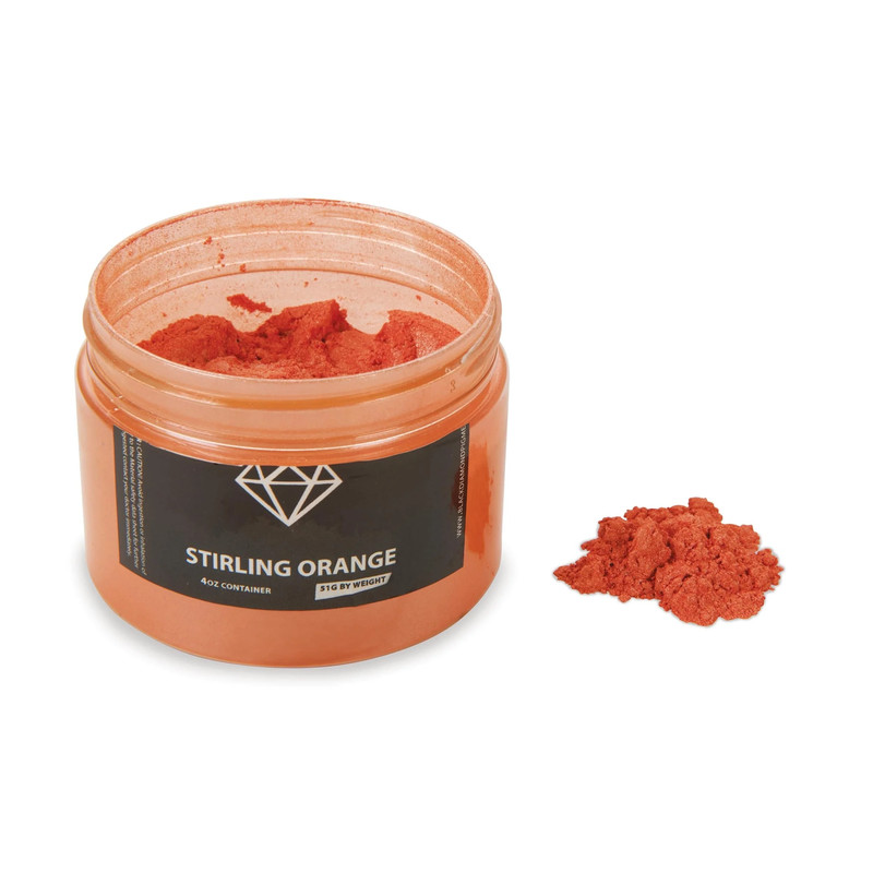 Mica Powder - 51 Grams - Color:Stirling Orange